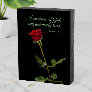 I am Chosen of God Holy & Dearly Loved Wooden Box Sign