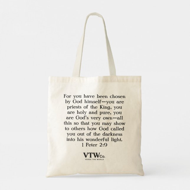 I am chosen tote bag (Back)