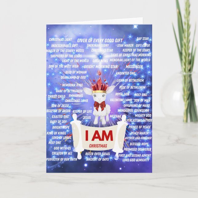 I Am Christmas Greeting Card (Front)