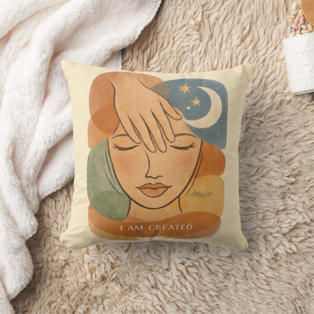 I Am Created - Hand of Grace Throw Pillow (Blanket)
