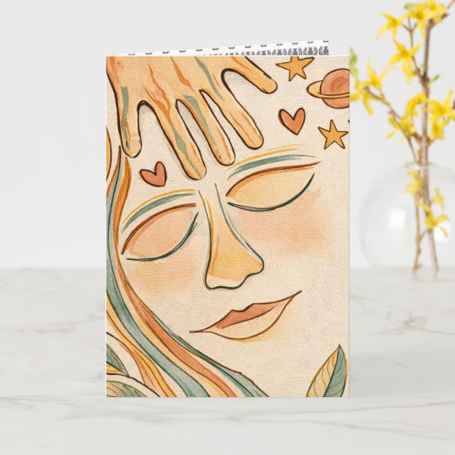 I AM CREATED – Hand of Life Card (Yellow Flower)