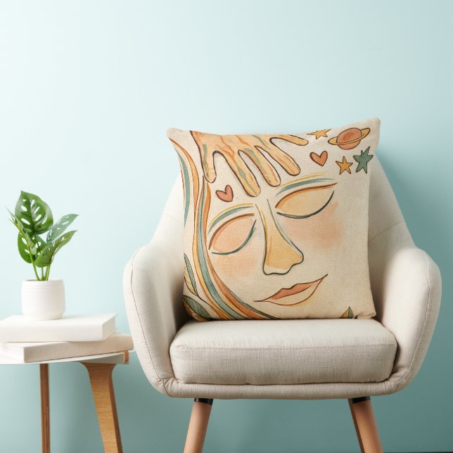 I AM CREATED – Hand of Life Throw Pillow (Chair)