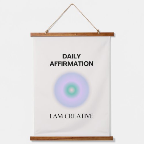 I am Creative Daily Affirmation Positive Hanging Tapestry