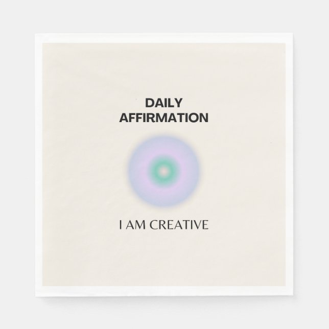 I am Creative Daily Affirmation Positive Napkins (Front)