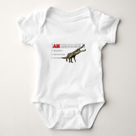 I am crocodile baby bodysuit