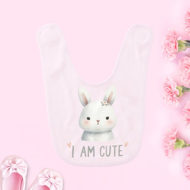 I Am Cute - Baby Bunny Bib  (Creator Uploaded)