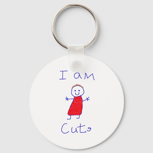 I Am Cute Keychain (Front)
