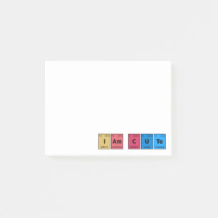 I am Cute Periodic Table Post-it Notes
