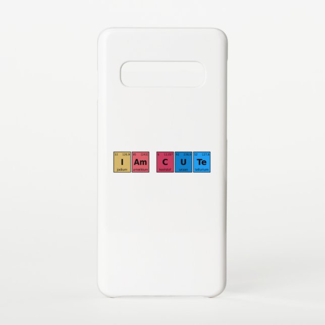 I am Cute Periodic Table Samsung Galaxy Case (Back)