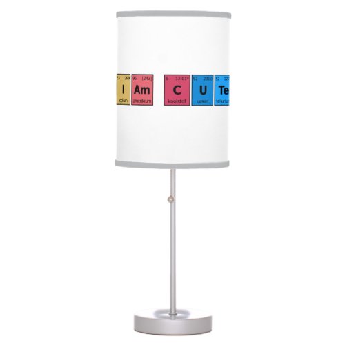 I am Cute Periodic Table Table Lamp