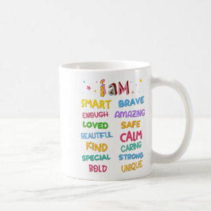 I Am Daily Affirmation Colorful Christian Kids Tod Coffee Mug