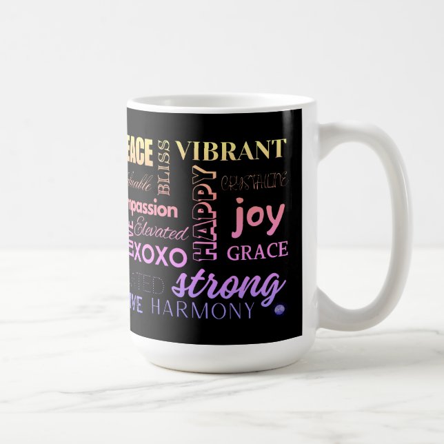 I AM Daily Reminder Inspirational High Vibe Words  Coffee Mug (Right)