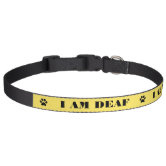 Caution Dog Collar for Deaf Dogs Alert Public Zazzle