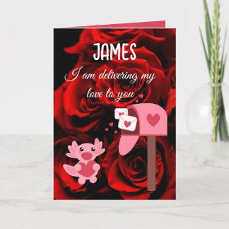 I am delivering my love to you Valentine Holiday  Card