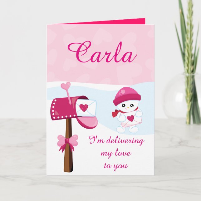 I am delivering my love to you Valentine Holiday Card (Front)