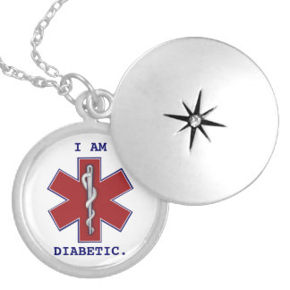 I AM DIABETIC LOCKET NECKLACE
