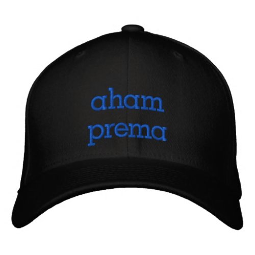 i am divine love aham prema mantra Blue Embroidered Baseball Cap