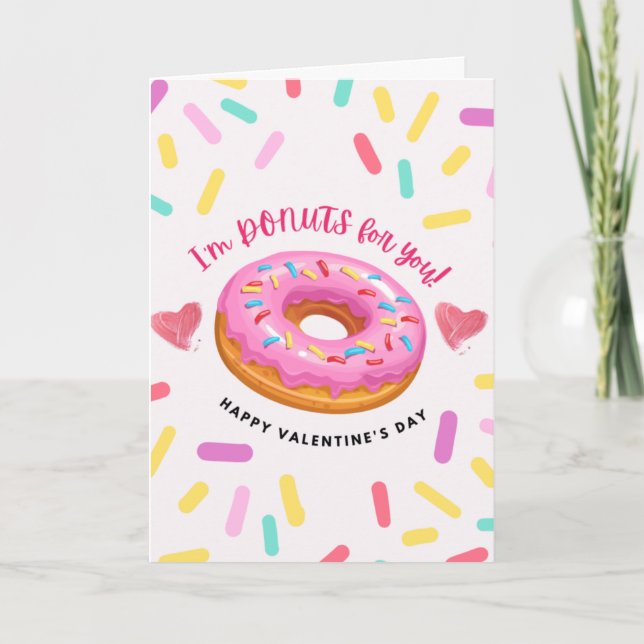 I am Donuts for You - Donuts Lover Valentine Card (Front)