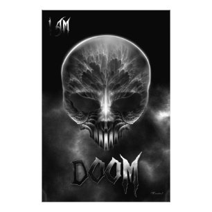 I Am Doom Fractal Skull Photo Print