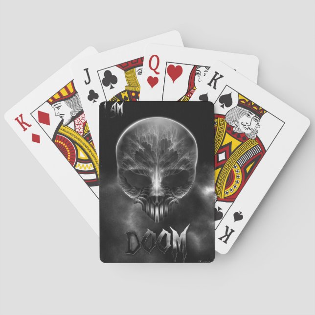 I Am Doom Fractal Skull Poker Cards (Back)