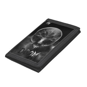 I Am Doom Fractal Skull Trifold Wallet