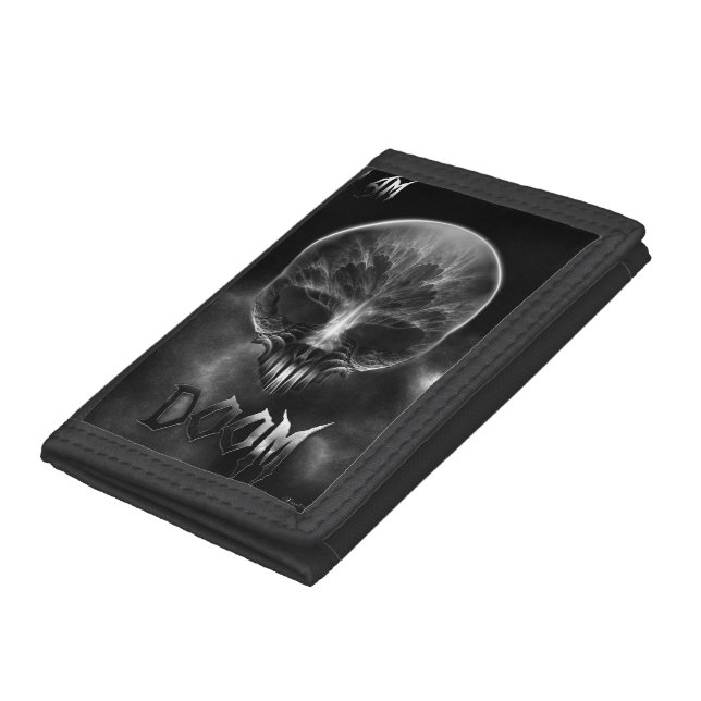 I Am Doom Fractal Skull Trifold Wallet (Bottom)