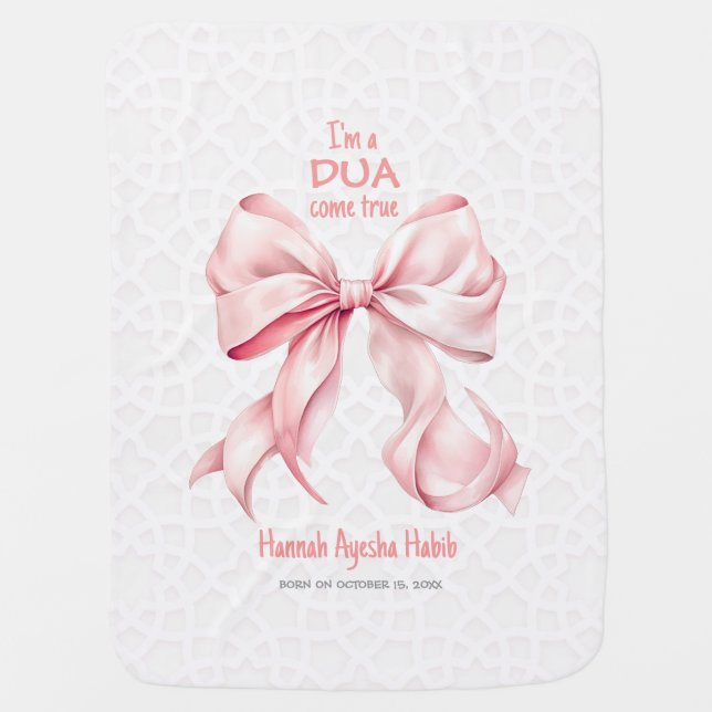 I am Dua Come True Baby Blanket (Front)