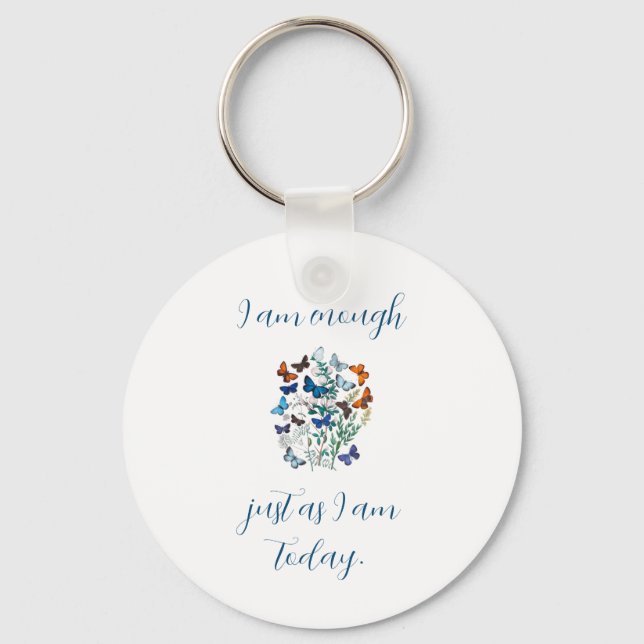 "I Am Enough" Affirmation Keychain (Front)