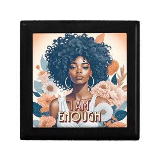 I am enough Black woman affirmation  Gift Box