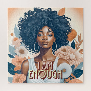 I am enough Black woman affirmation Jigsaw Puzzle