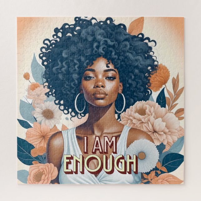 I am enough Black woman affirmation  Jigsaw Puzzle (Vertical)