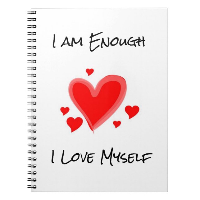 "I am Enough" Gratitude Journal and Notebook (Front)