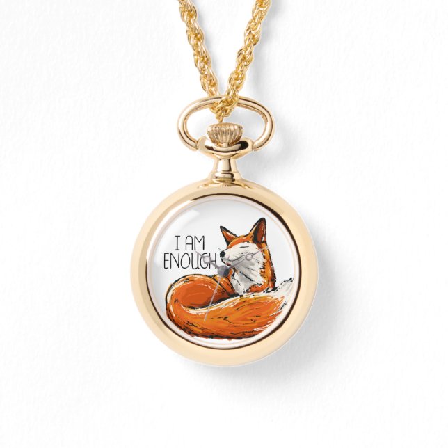 "I am enough" self care fox Watch (Front)