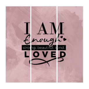 "I Am Enough" Triptych Art