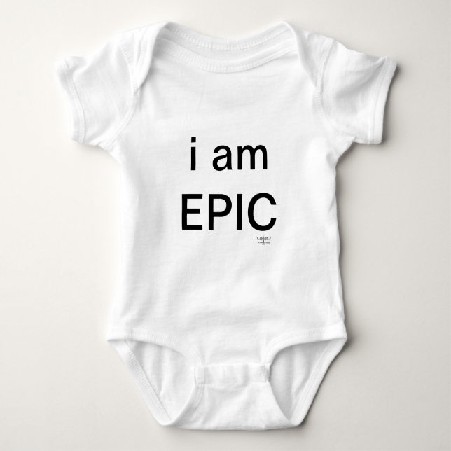 i am epic so beautifully broken logo baby bodysuit (Front)