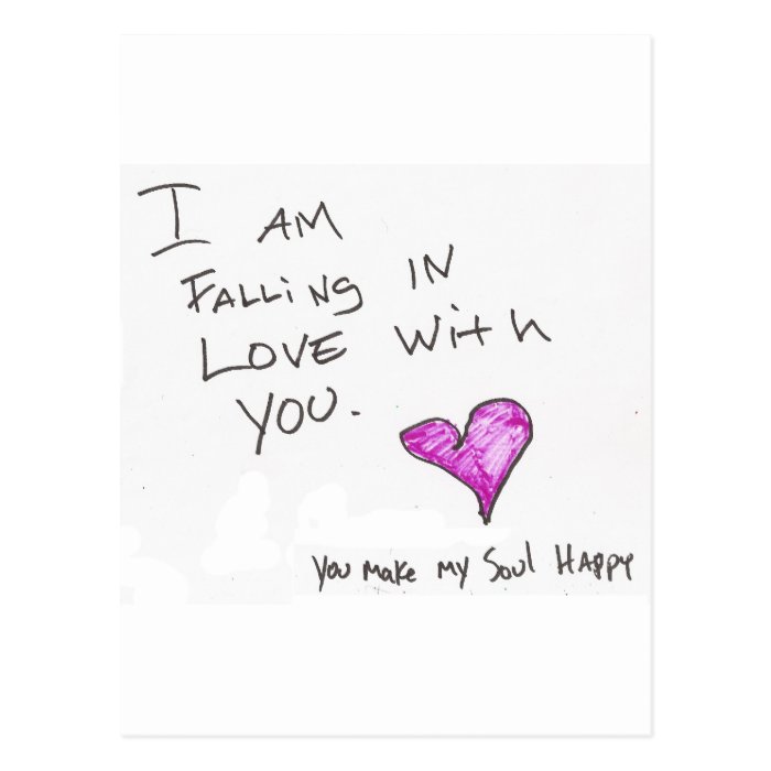 i AM FALLiNG iN LOVE WiTH YOU HEARt SOUL Postcard