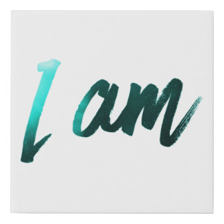I AM Faux Wrapped Canvas Print