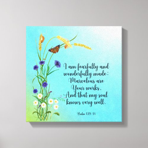 I am fearfully and wonderfully made canvas print