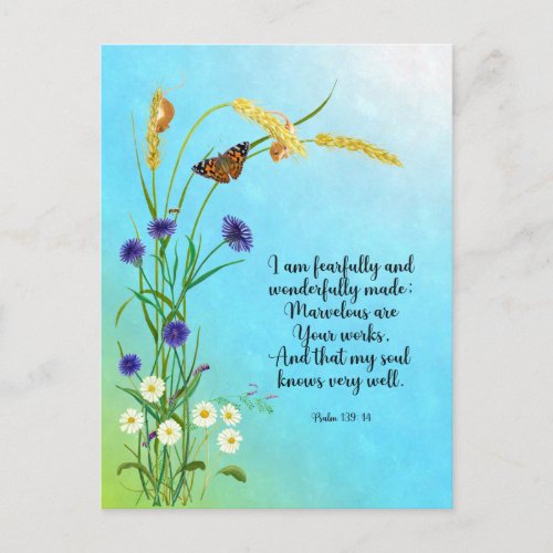 I am fearfully and wonderfully made postcard