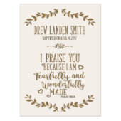 I Am Fearfully & Wonderfully Made Plaque - White (Front)