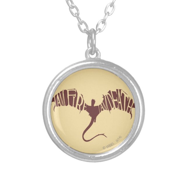 I Am Fire I Am Death - Graphic Silver Plated Necklace (Front)