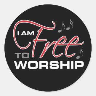 I Am Free To Worship - Osteen Classic Round Sticker