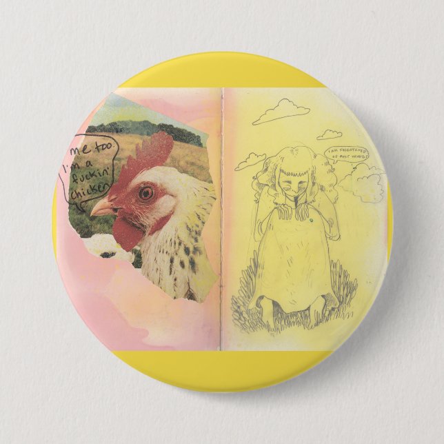 I Am Frightened Of Most Things | Pin in Yellow (Front)