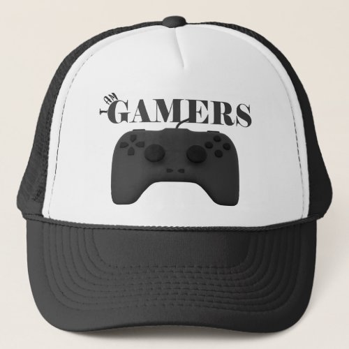 i am gamers game console trucker hat