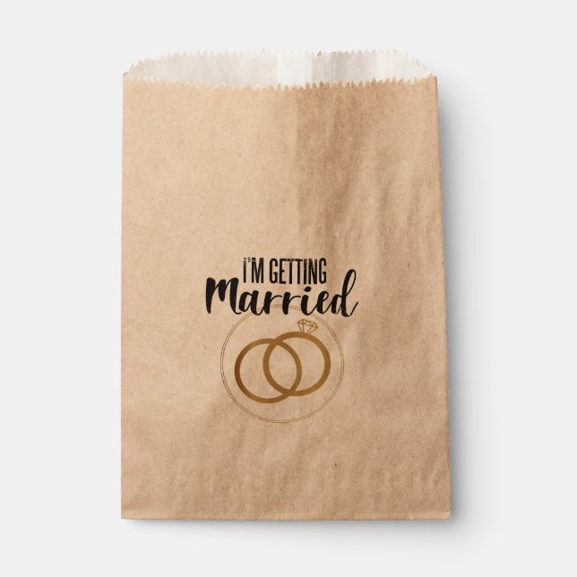 I am Getting Married Kraft Favor Bag (Front)