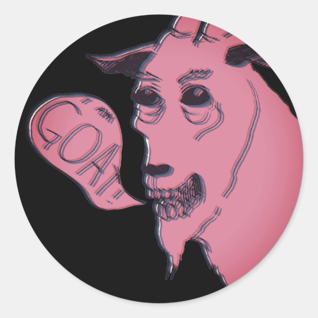 I Am Goat Classic Round Sticker (Front)