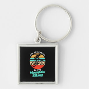 I Am Going Mountain Biking Keychain