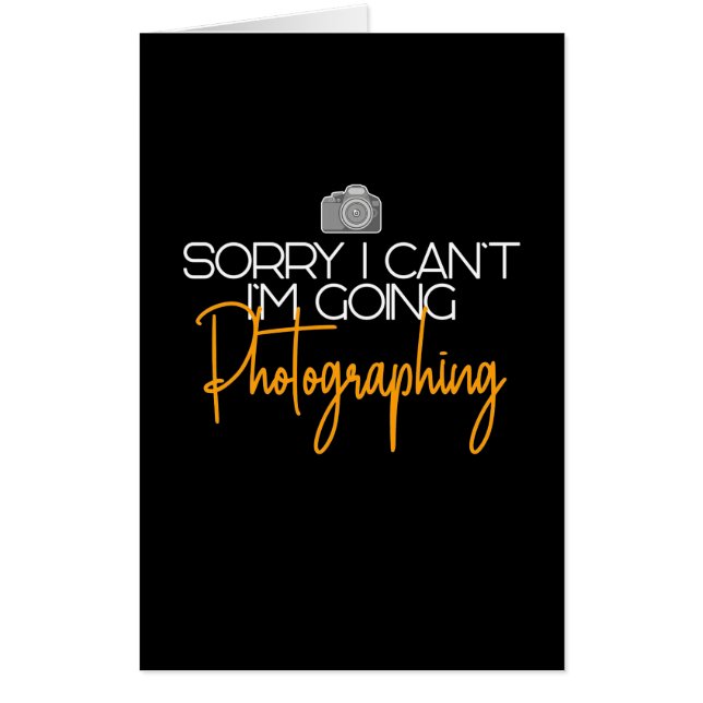 I Am Going Photographing Card (Front)