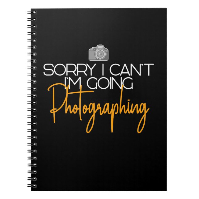 I Am Going Photographing Notebook (Front)