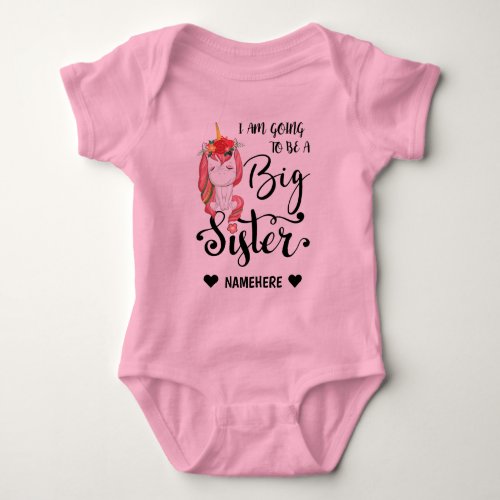 I am Going to be a Big Sister Baby Bodysuit